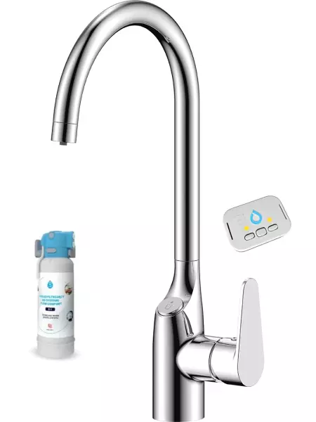 Aquadesign Filter Rubinetto da cucina cromato con connessione per acqua filtrata a 3 vie 1208958194