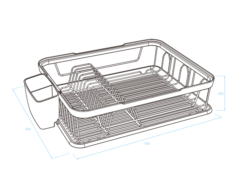 EPKA Scolapiatti nero/oro rosa in acciaio 43.3x10.5x32 cm 1208958247