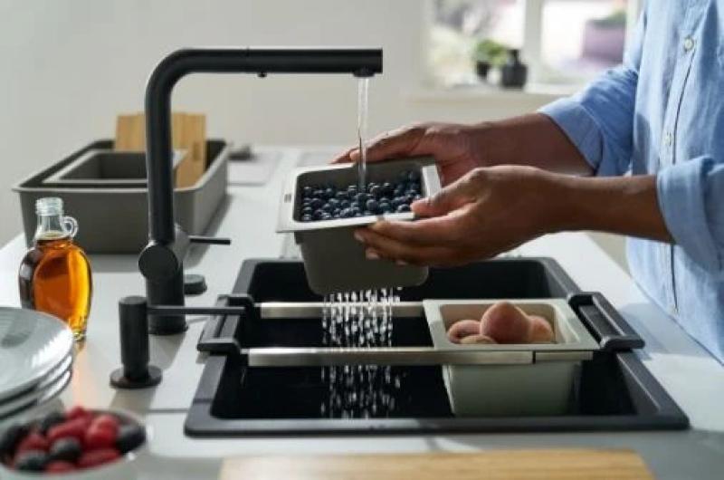 Franke Accessories universale tutti nel set 5, tagliere, vassoio di inserimento, tappetino drenante e contenitore112.0655.489