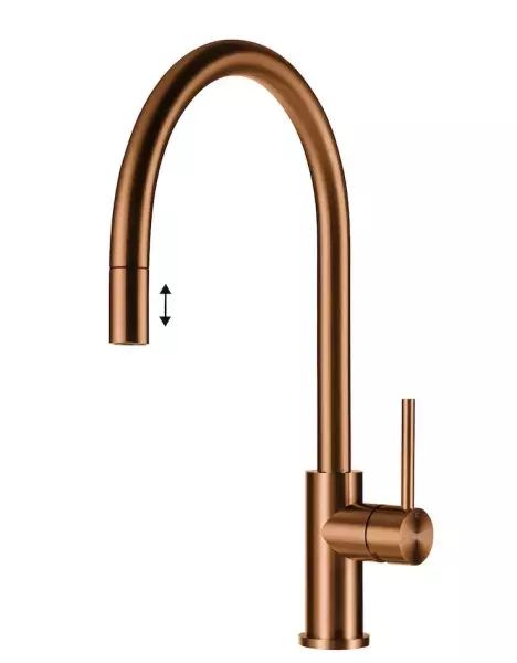 Lorreine Royal Aire rubinetto da cucina rame con beccuccio estraibile AIRE-COPPER