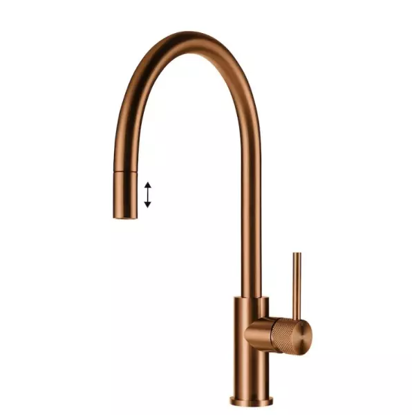 Lorreine Royal Aire rubinetto da cucina rame con beccuccio estraibile AIRE-COPPER-XX