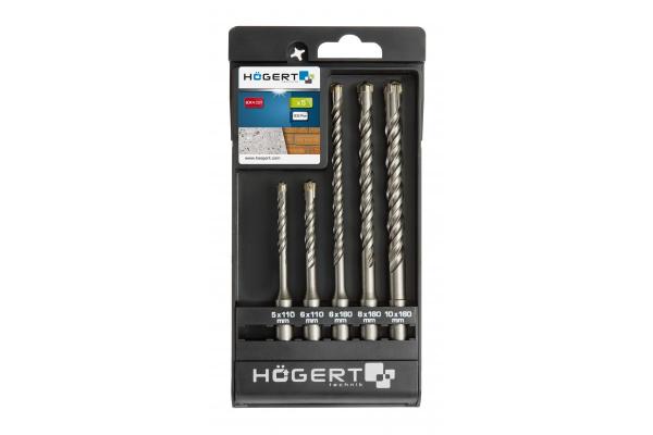 Hoegert Punta per trapano per muratura SDS+ set da 5 pezzi: 3 x 6 mm 8 mm 10 mm 1208961717