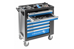 Hoegert Cassettiera degli attrezzi con 7 cassetti e porta laterale 1208962009