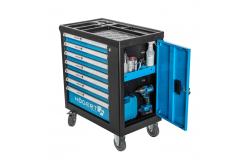 Hoegert Cassettiera porta attrezzi a 7 cassetti con una porta laterale con accessori 544 pezzi. 1208962010