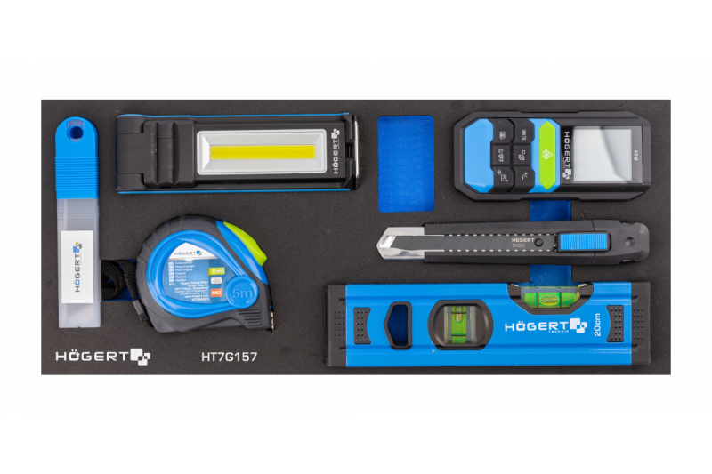 Hoegert Cassettiera porta attrezzi a 7 cassetti con una porta laterale con accessori 544 pezzi. 1208962010