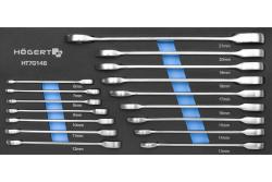 Hoegert Set di chiavi a cricchetto combinato 16 pezzi in schiuma tecnica 1208962053