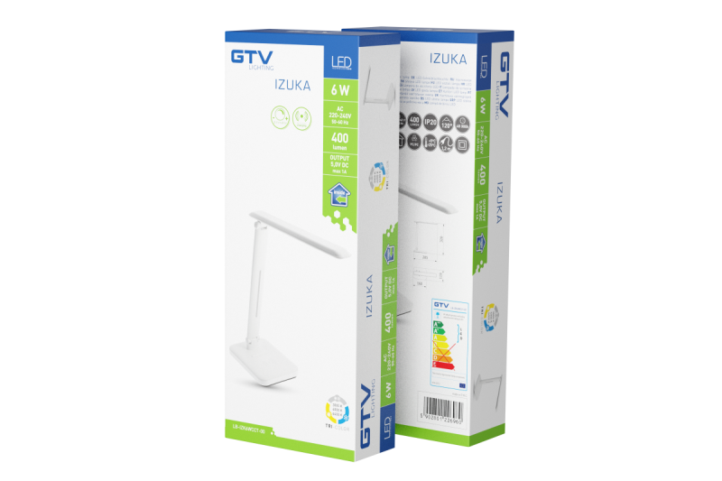 Decor Lampada da scrivania a LED IZUKA 6W 400lm AC220-240V 50/60Hz CCT caricatore induttivo bianco. 1208962496