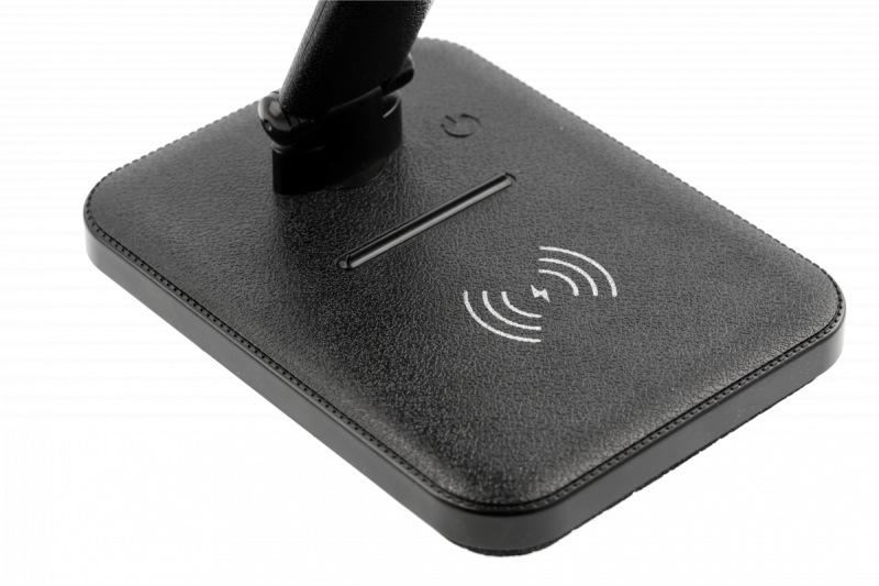 Decor Lampada da scrivania a LED IZUKA 6W 400lm AC220-240V 50/60Hz CCT caricatore induttivo nero. 1208962497