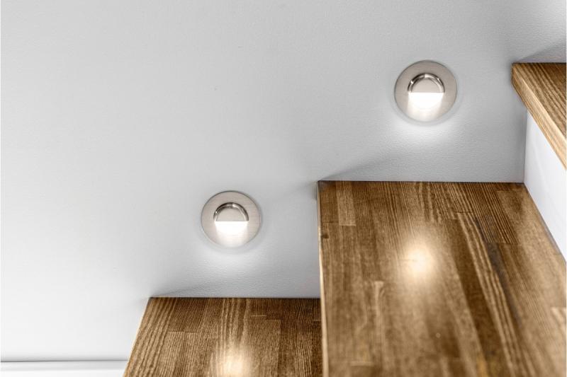 Decor Luminare per scala a LED ESCADA OB DC12V con copertura rotonda opaca 0 8W 70lm 4000K cavo inox 150cm.