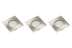 Decor Marbella Set di illuminazione per cucina con 3 faretti da incasso quadrati, luce bianca calda 1208962909