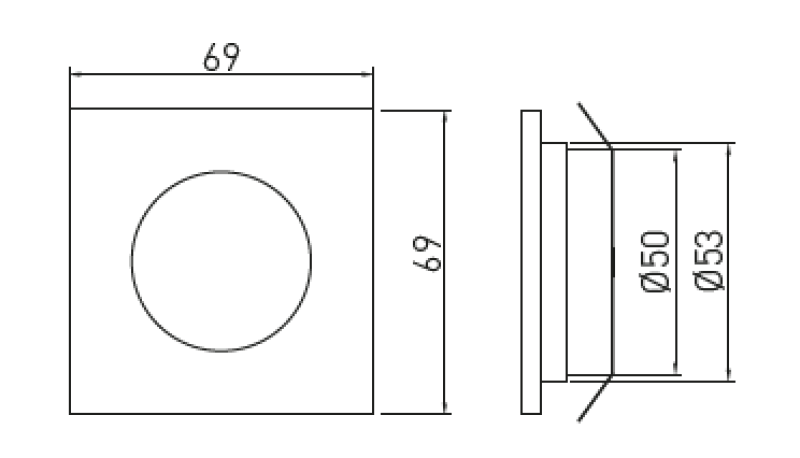 Decor Marbella Set di illuminazione per cucina con 3 faretti da incasso quadrati, luce bianca calda 1208962909