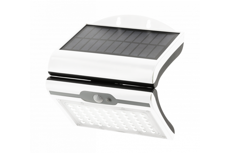 RAMOS Solar Facade Luminaire con Sensore di Movimento/Crepuscolare, 50W, 300lm, 3,7V 1800mAh, IP44, 6000K, bianco 1208963114