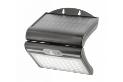 RAMOS Luminaria per Facciata Solare con Sensore di Movimento/Crepuscolare, 50W, 300lm, 3,7V 1800mAh, IP44, 6000K, Nero 1208963115