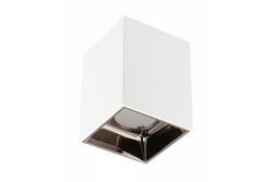 Decor Lampada a soffitto ARIES PC 77x100mm IP20 max 20W quadrata bianca/cromo nero. 1208963816