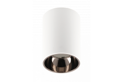 Decor Lampada a soffitto ARIES PC 73x105mm IP20 max 20W tonda bianca/cromo nero. 1208963820