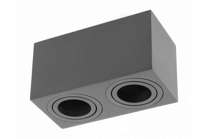 Decor Apparecchio a soffitto AVEIRO DUO in alluminio 160x80x85mm IP20 max 20W*2 quadrato nero. 1208963824