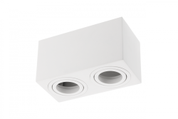 Decor Apparecchio a soffitto AVEIRO DUO in alluminio 160x80x85mm IP20 max 20W*2 quadrato bianco. 1208963825