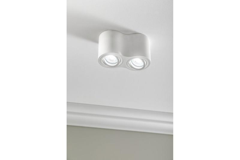Decor Lampada a soffitto AVEIRO DUO in alluminio 160x80x85mm IP20 max 20W*2 bianca rotonda 1208963827