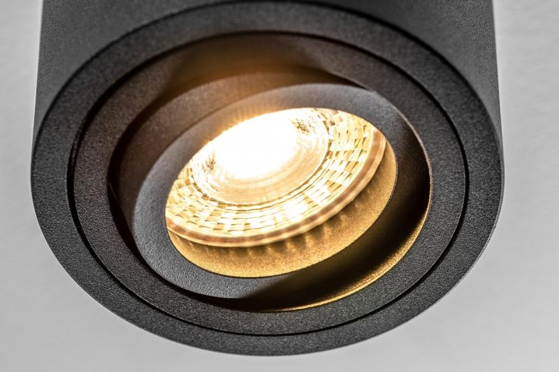 Decor Apparecchio a soffitto AVEIRO in alluminio 80x85mm IP20 max 20W tondo nero 1208963830