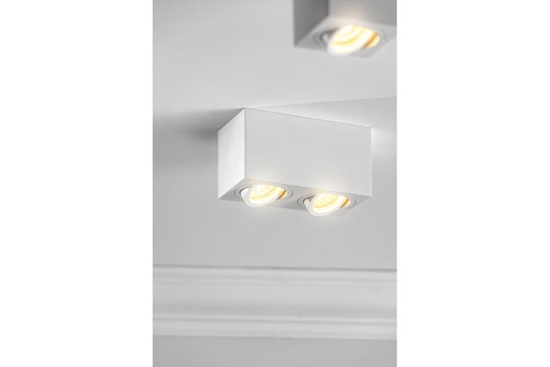 Decor Lampada da soffitto AVEIRO DUO BIS in alluminio 160x80x85mm IP20 max 20W*2 quadrata nera. 1208963832