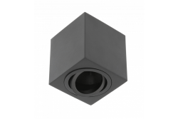 Decor Lampada da soffitto AVEIRO BIS in alluminio 80x80x90mm IP20 max 20W quadrata nera. 1208963836