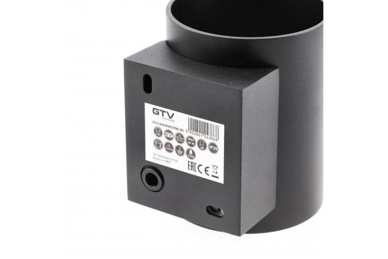 Decor Apparecchio da parete CAMPIONE in alluminio G9 IP20 max. 40W IP20 nero rotondo 1208963851