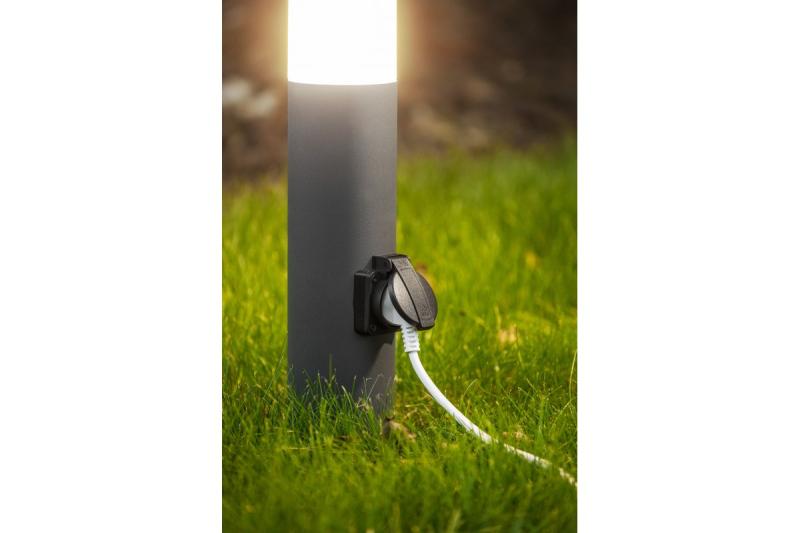 Decor Lampada da giardino CORTA-P 40 E27 MAX.25W IP44 AC220-240V 50-60Hz presa max. 3000W bollard grafite. 1208963861