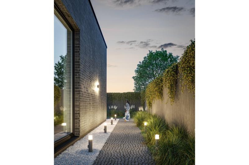 Decor Lampada da giardino CORTA-P 40 E27 MAX.25W IP44 AC220-240V 50-60Hz presa max. 3000W bollard grafite. 1208963861