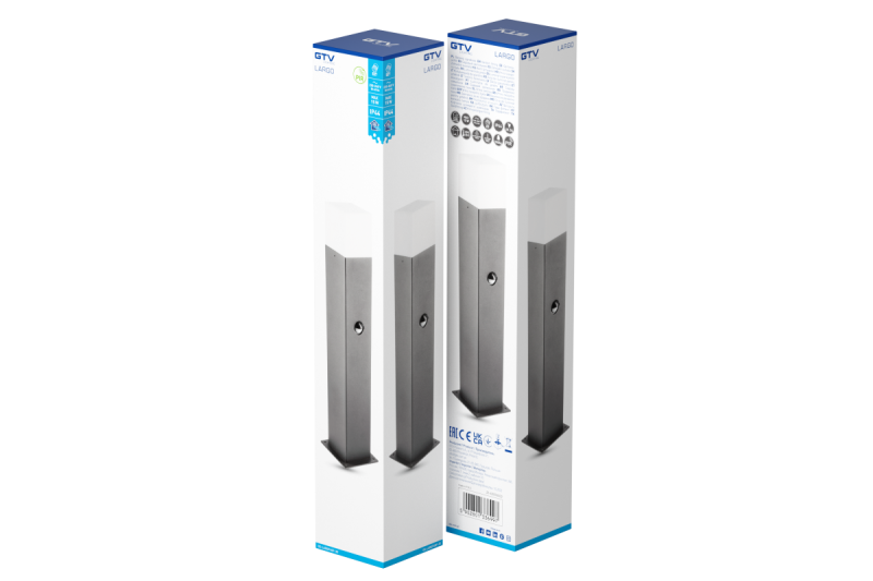 Decor Luminaire da giardino LARGO-P PIR 50 E27 MAX.15W IP44 AC220-240V 50-60Hz post grafite 1208963920