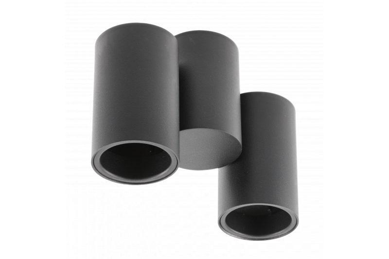 Decor Lampada da soffitto LUPO in alluminio 17.5x5.6x11.5 IP20 2*GU10 max. 50W rotonda nera 1208963926