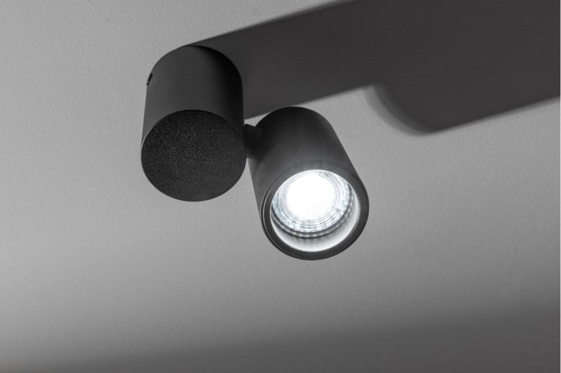 Decor Lampada da soffitto LUPO in alluminio 11.6x5.6x11.5 IP20 1*GU10 max. 50W tonda nera 1208963928