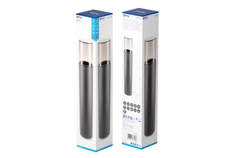 Decor Luminaire da giardino MEDIO-P 50 E27 MAX.15W IP54 AC220-240V 50-60Hz post grafite 1208963939