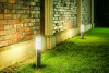 Garden luminaire MILAN-P 45,E27, MAX.40W, IP44, AC220-240V, 50-60Hz, pole, inox