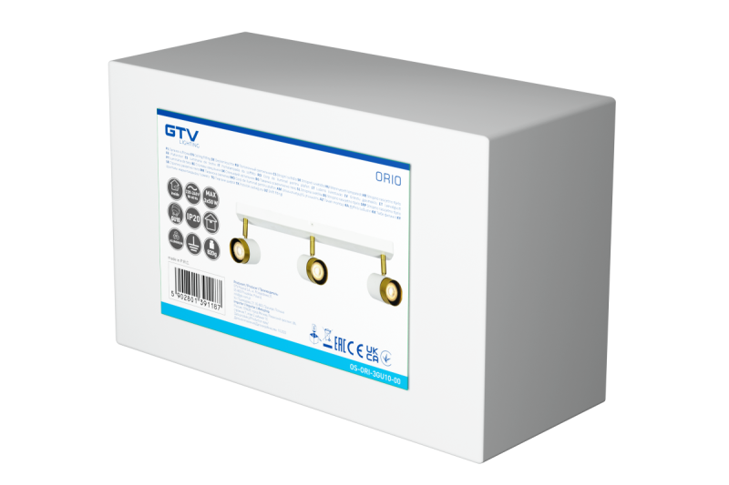 Decor Lampada a soffitto ORIO in alluminio 43.0x5.5x14.0 IP20 3*GU10 max. 50W bianca rotonda 1208963966