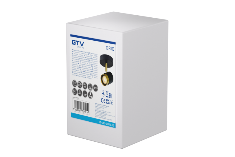 Decor Lampada da soffitto ORIO in alluminio 11.6x5.6x11.5 IP20 1*Gu10 max. 50W nera rotonda 1208963969