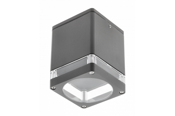 Decor Lampada a soffitto RIVEN alum 102x120 IP54 max 35W quadrata grafite 1208963983