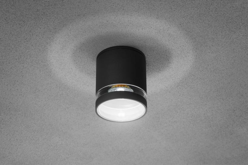 Decor Lampada a soffitto RIVEN alum 102x120 IP54 MAX.35W tonda grafite 1208963984
