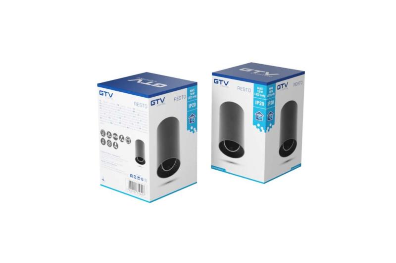 Decor Lampada a soffitto RESTO PC φ80x125mm IP20 max 20W nera rotonda 1208963985