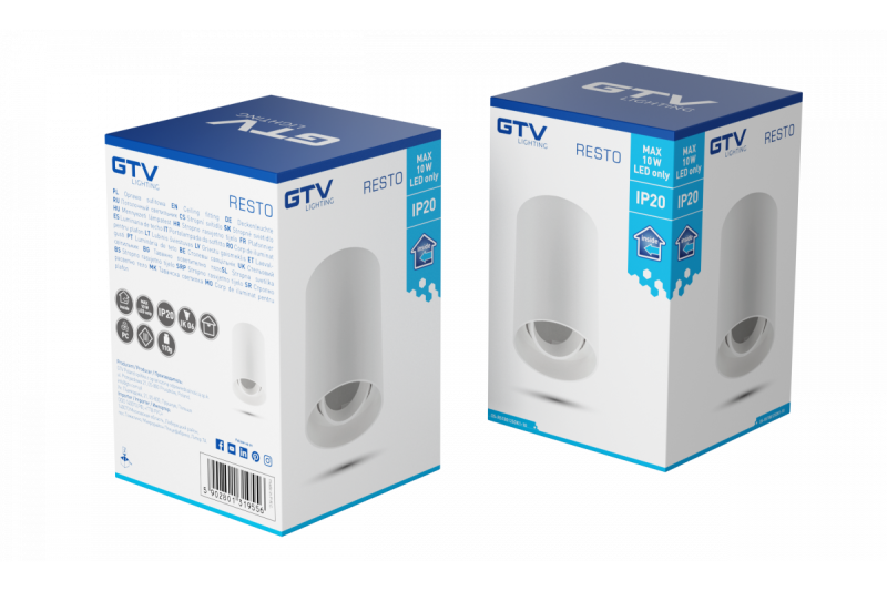 Decor Lampada a soffitto RESTO PC φ80x125mm IP20 max 20W bianca rotonda 1208963986