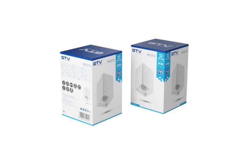 Decor Lampada a soffitto RESTO PC 80x80x125mm IP20 max 20W quadrata bianca 1208963988