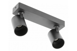 Decor Lampada a soffitto SANTO in alluminio IP20 max. 20W*2 doppia rotonda nera. 1208963997