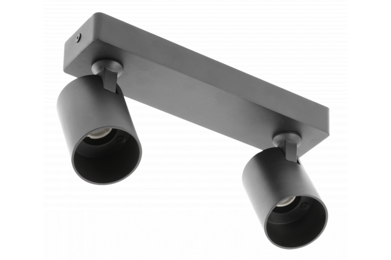 Decor Lampada a soffitto SANTO in alluminio IP20 max. 20W*2 doppia rotonda nera. 1208963997