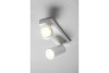 Ceiling luminaire SANTO BIS, aluminium, IP20, max. 20W*2, double, round, white