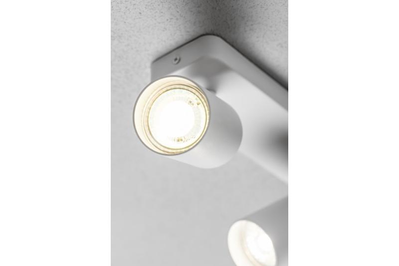 Decor Lampada a soffitto SANTO BIS in alluminio IP20 max. 20W*2 doppia rotonda bianca. 1208964000