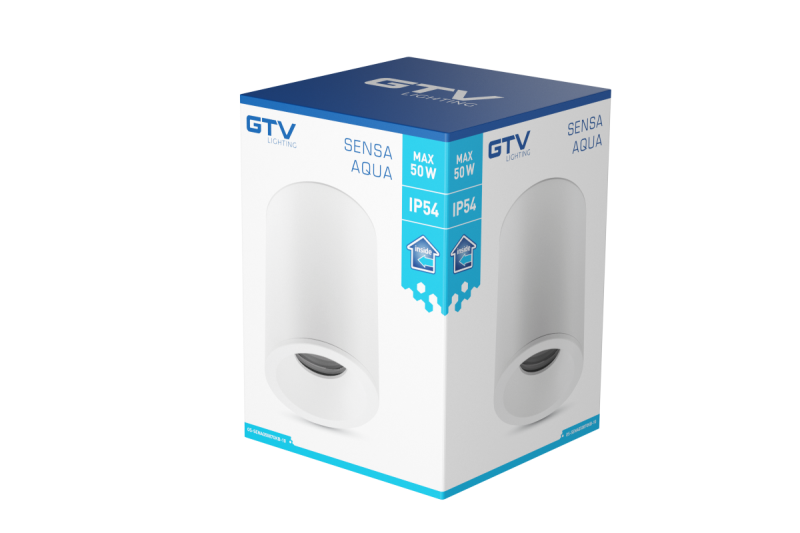 Decor Lampada da soffitto SENSA AQUA in alluminio 85x115 IP54 max 50W bianca circolare 1208964007