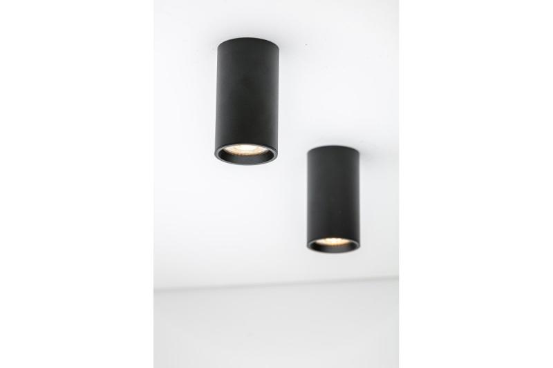 Decor Superficie montata a parete lampada SENSA MINI in alluminio 64x115 IP20 max 50W alloggiamento nero rotondo. 1208964013