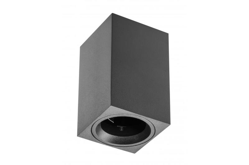Decor Superficie montata a parete lampada SENSA MINI alluminio 70x70x115 IP20 max 50W quadrato alloggiamento nero. 1208964015