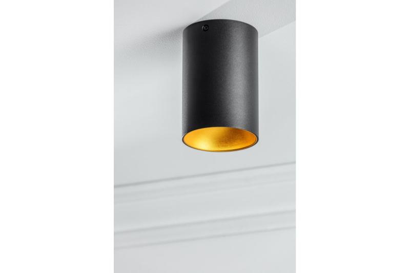 Decor Apparecchio a soffitto TENSA in alluminio 96x140 IP20 GU10 nero rotondo 1208964018
