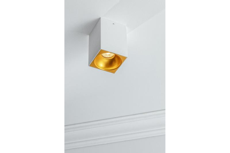 Decor Apparecchio a soffitto TENSA in alluminio 90x90x140 IP20 GU10 quadrato bianco 1208964021