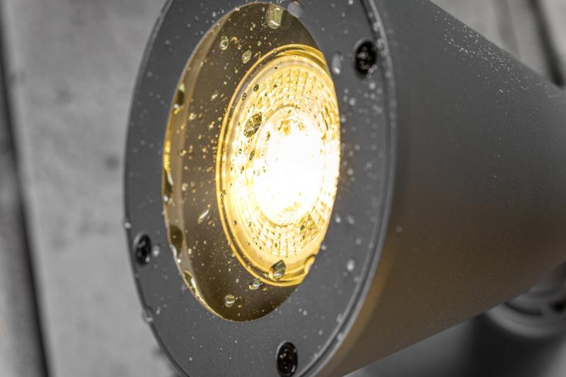 Decor Apparecchio da giardino LUSTINO-D GU10 MAX.20W IP44 AC220-240V 50-60Hz lampada da parete inferiore in grafite. 1208964032